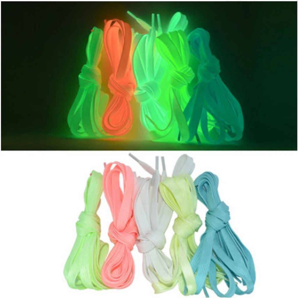 1 Pair 71 inch Luminous Shoelace Fluorescent Design for Roller Ice Skates Boots Sports Shoes Webbing Shoe Lace Night Color