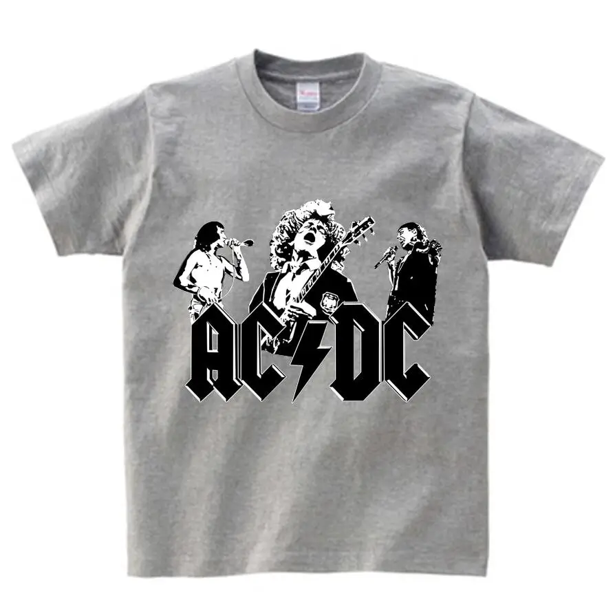 Детская футболка с принтом Ангус Янг группа acdc летняя модная футболка детская повседневная футболка Топы для мальчиков и девочек, детская футболка NN