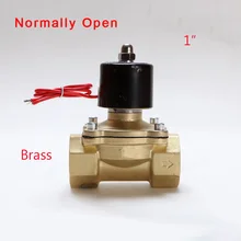 Нормально открытый электромагнитный клапан воды Воздух N/O 2 способ " AC 220 V 2W250-25 латунный корпус DC12V 24 V AC110V 220 V медный клапан