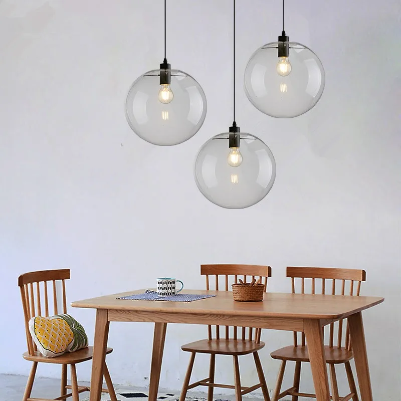 Bar Glass Pendant Light Kitchen Modern Pendant Lighting Fixtures Bedroom Hotel Pendant Lights ...