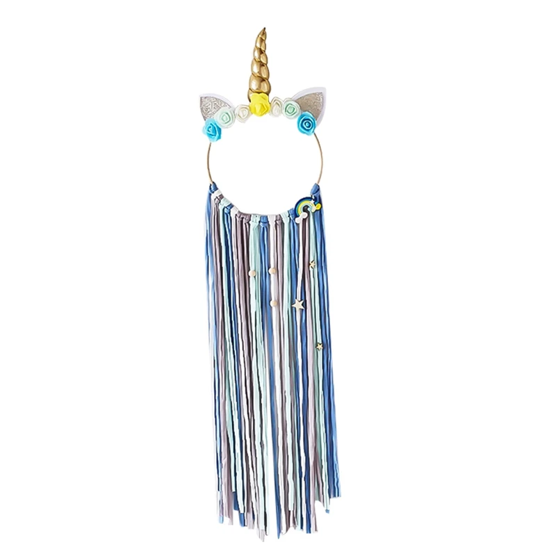 Nordic Style Unicorn Feather Dreamcatcher Handmade Wind Chimes Pendant