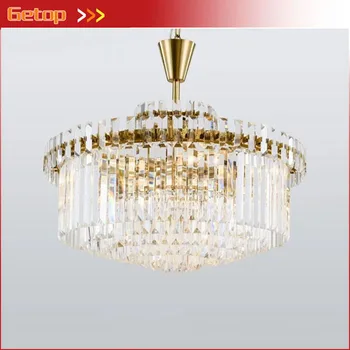 

Neo-classical Fashion Crystal Chandelier Europe Post Modern Minimalist Creative Bedroom Restaurant Crystal Pendant Lamp Lighting