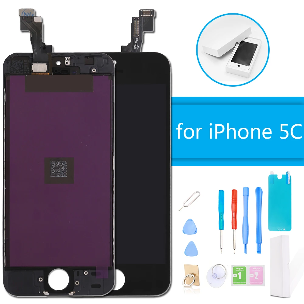 

Luxury Suit LCD Display for iPhone 5C Touch Screen Display Digitizer Assembly for iPhone 5C Screen Replacement With Repair Tools