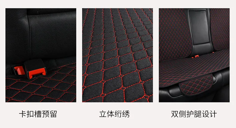 5 Seats Flax Car Seat Cover Protector with Backrest Front Rear Seat Back Waist Washable Cushion Pad Mat for Auto