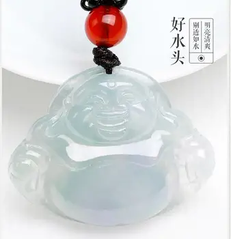 

Fei lai cui ice species Jade Jade Buddha pendant A goods women's water run violet Jade Buddha hung pieces of laughing Buddha Jad
