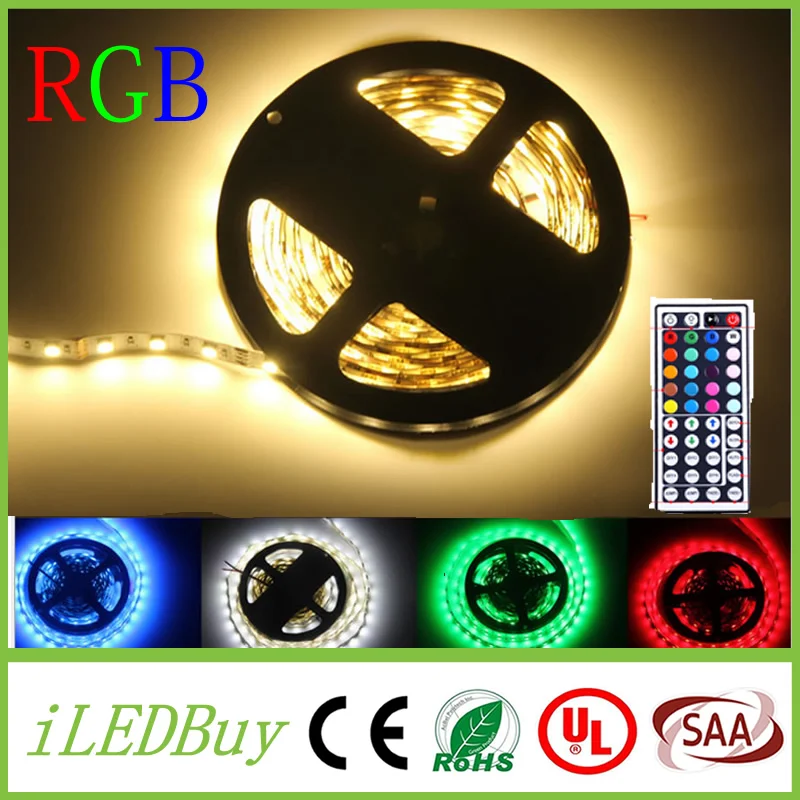 New LED Strip light CREE smd5050 DC12V 5M 60led/M flexible bar high brightness Non-waterproof indoor home decoration CE UL | Освещение