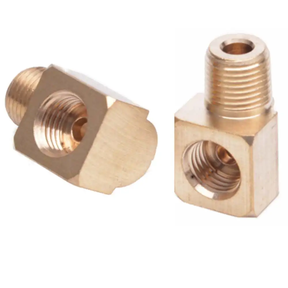 3510 Metals Brass Pipe Fitting, 90 Degree Barstock Street Elbow, 1/8" 1