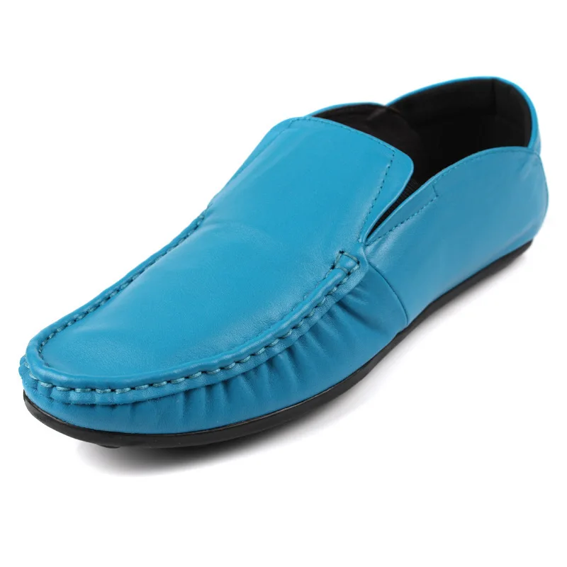 Hombre De Redonda red Mano Nuevo Blue Blue Nuevos Otoño Cuero Casual Primavera naranja dark Hechos Hombres black Zapatos blanco Cómodos Sapato marrón Botas 2019 Punta Masculino A Mycoron TAIqvw