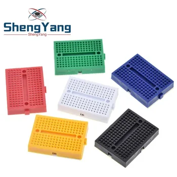 

ShengYang 10pcs SYB-170 Mini Solderless Prototype Experiment Test Breadboard 170 Tie-points 35*47*8.5mm