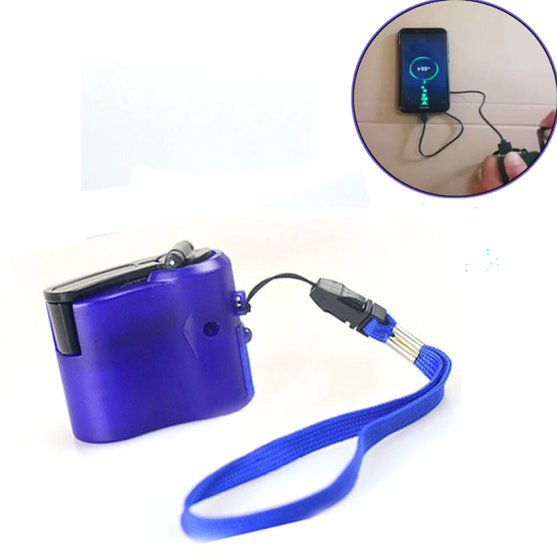 USB الهاتف شاحن شحن الطوارئ كرنك اليد الطاقة دينامو المحمولة للتخييم التنزه في الهواء الطلق الهاتف المحمول SOS EDC أدوات