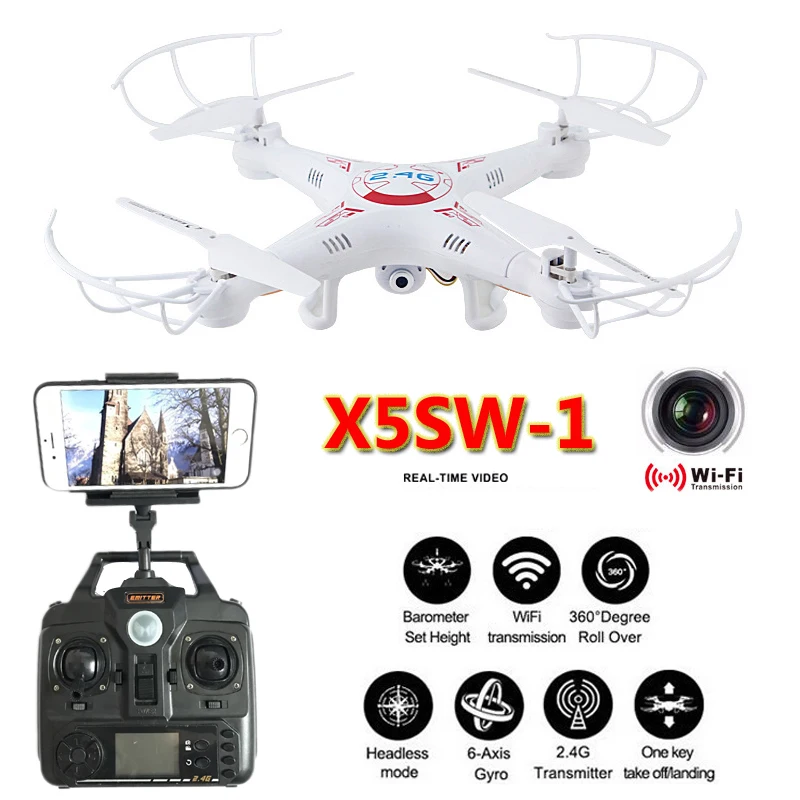 

X5SW-1 Dron Rc Quadcopter 2.4G 6 axis FPV Drones With Camera HD Real Time Video Quadrocopter RC Helicopter Control Remote Toys