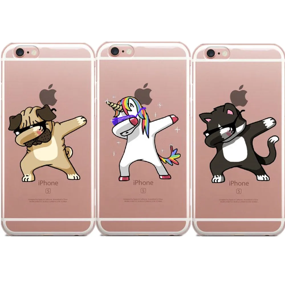

LOVINA CASES For iPhone 7 7Plus 5s SE 6 6s Plus Phone Case Dabbing Unicorn Dab Hard Cases Back Cover Coque For iPhone 8 8Plus