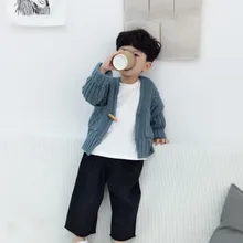 Детский свитер осенний толстый кардиган для мальчиков и девочек, Детский свитер, пальто