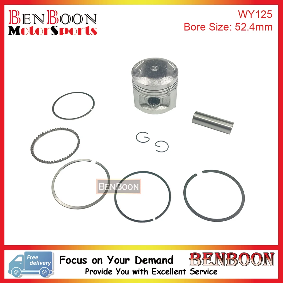 56.5mm 15mm Piston Rings Kit For 125cc 156FMI CB125 XL125 JX125 WY125