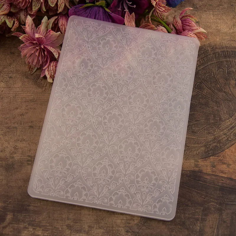 Plastic Embossing Folde A6 Size Small Flowes Patten Pape