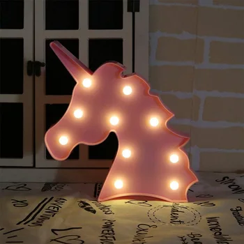 

Unicorn Head Shape Marquee Letter Lights Unicorn Party DIY Event Party Favors Gifts For Christmas Wedding Decoration