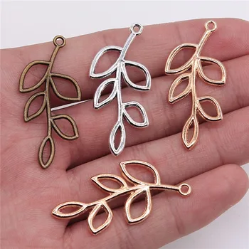 

WYSIWYG 20pcs 41x20mm Pendant Hollow Branch Leaf Branch Charm Pendants For Jewelry Making Branch Leaf Pendants