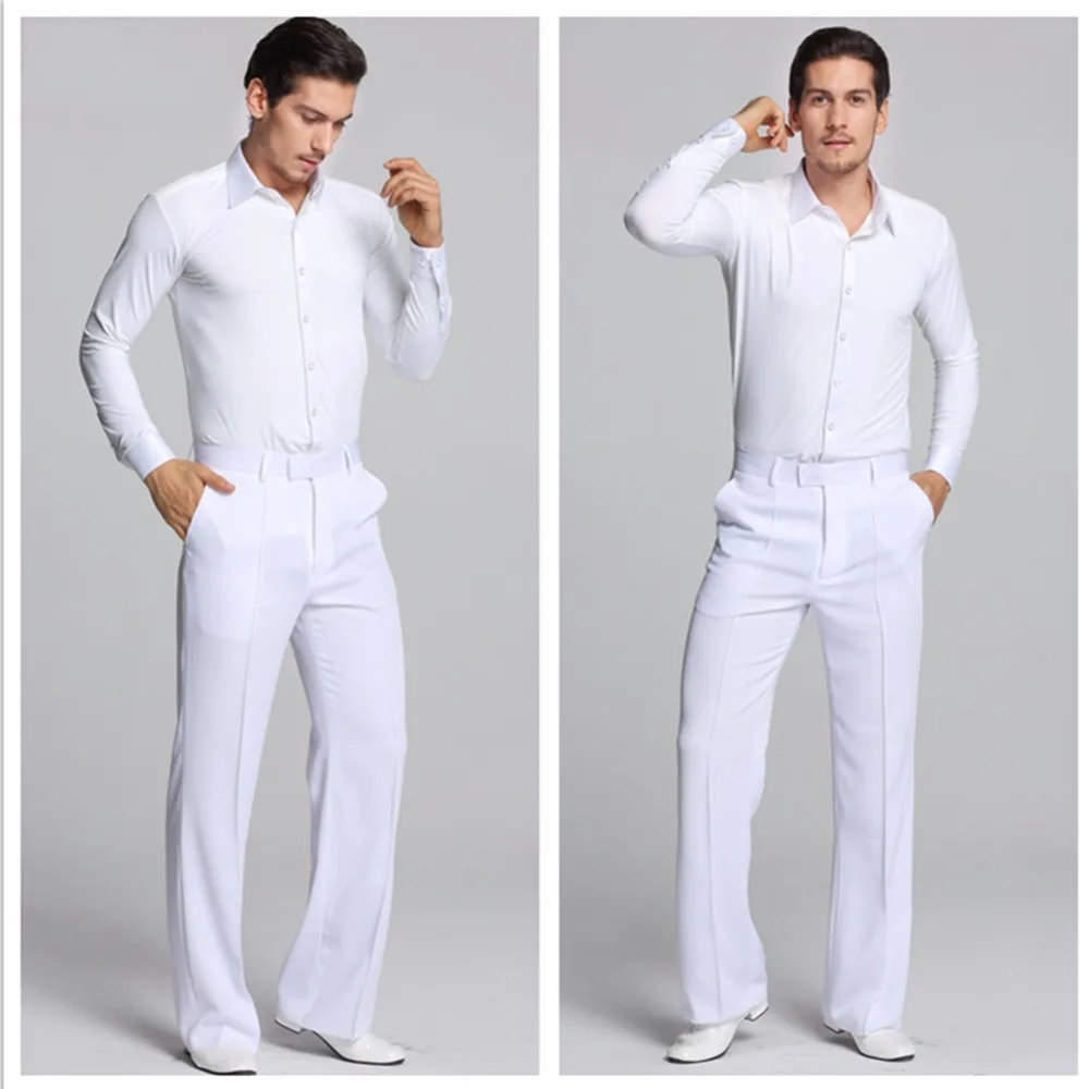 Лидер продаж мужской Латинской Танцы брюки высокое качество 2 Цвета штаны для