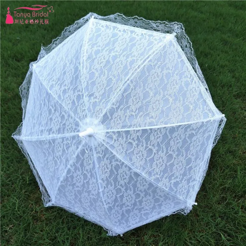 Свадебный зонтик ручной работы с кружевом, Свадебный зонтик, аксессуары для свадебной вечеринки, зонтик DQG099