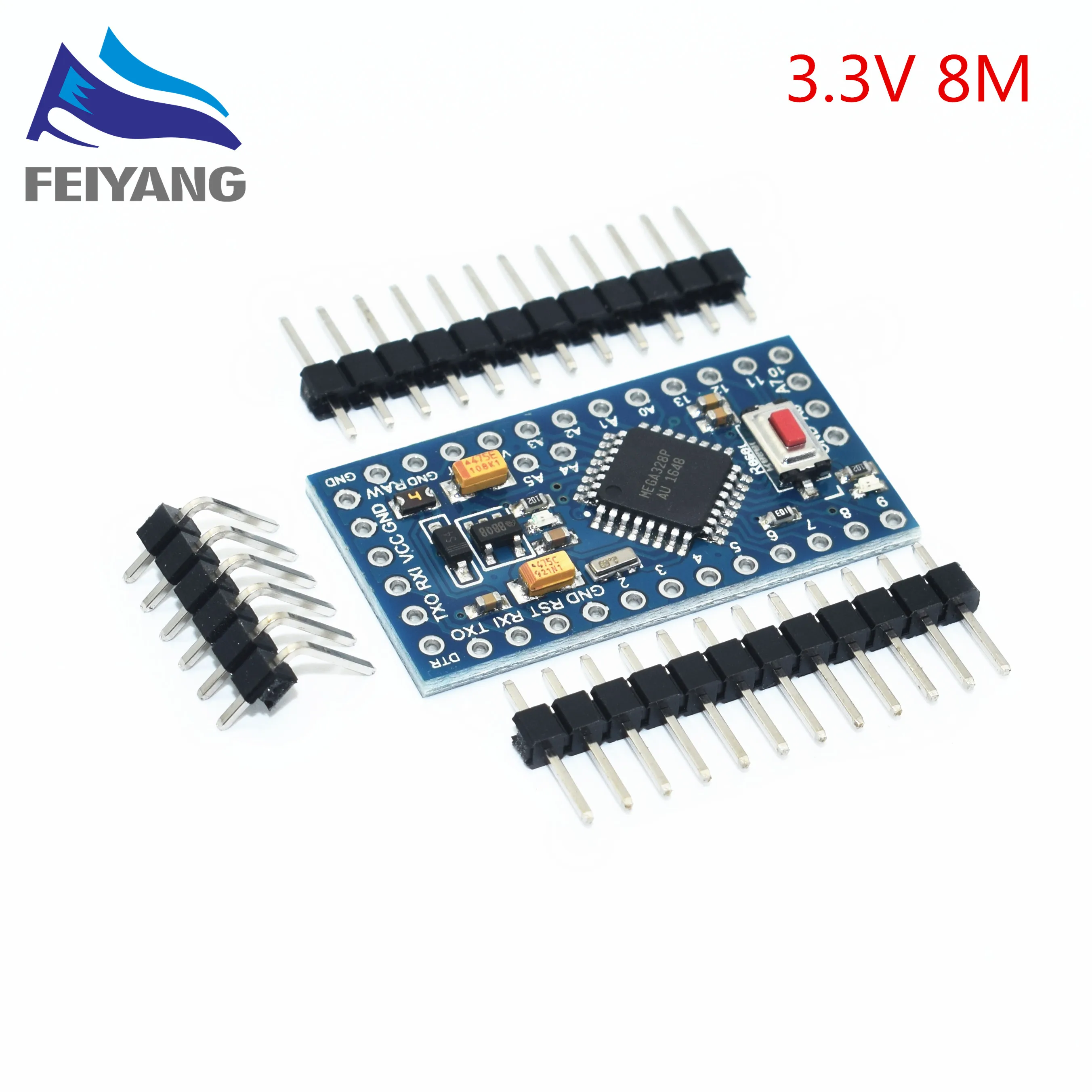 

1pcs/lot Pro Mini 328 Mini 3.3V/8M ATMEGA328 ATMEGA328P-AU 3.3V 8MHz For Ardunio