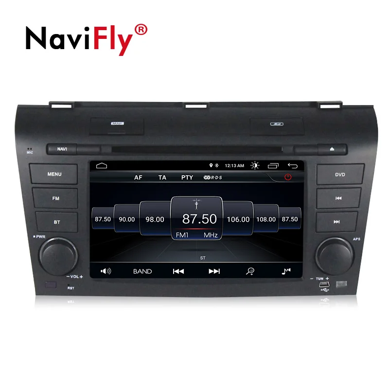 Perfect NaviFly 2 din Android 8.1 car radio gps for Mazda 3 Mazda3 2003-2009 with dvd multimedia player head unit TDA7851 WIFI BT RDS 3