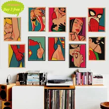 Супергерои Ретро плакат забавная Наклейка на стену для детской комнаты декор Печатный крафт-бумага художественная живопись