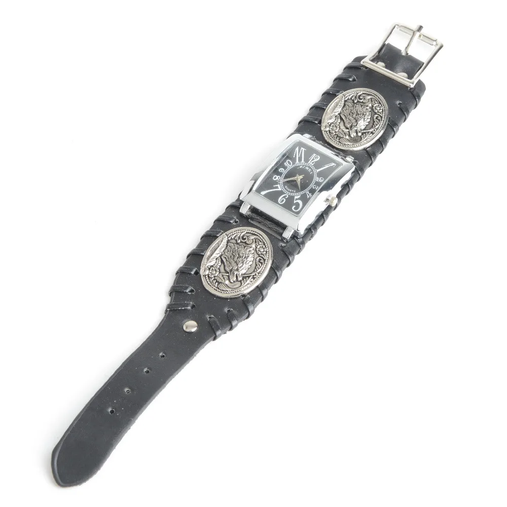 

Cool Punk Bracelet Quartz Watch Wristwatch Skull Bullet Chain Gothic Style Analog Leather Strap Men Women Xmas relogio masculino