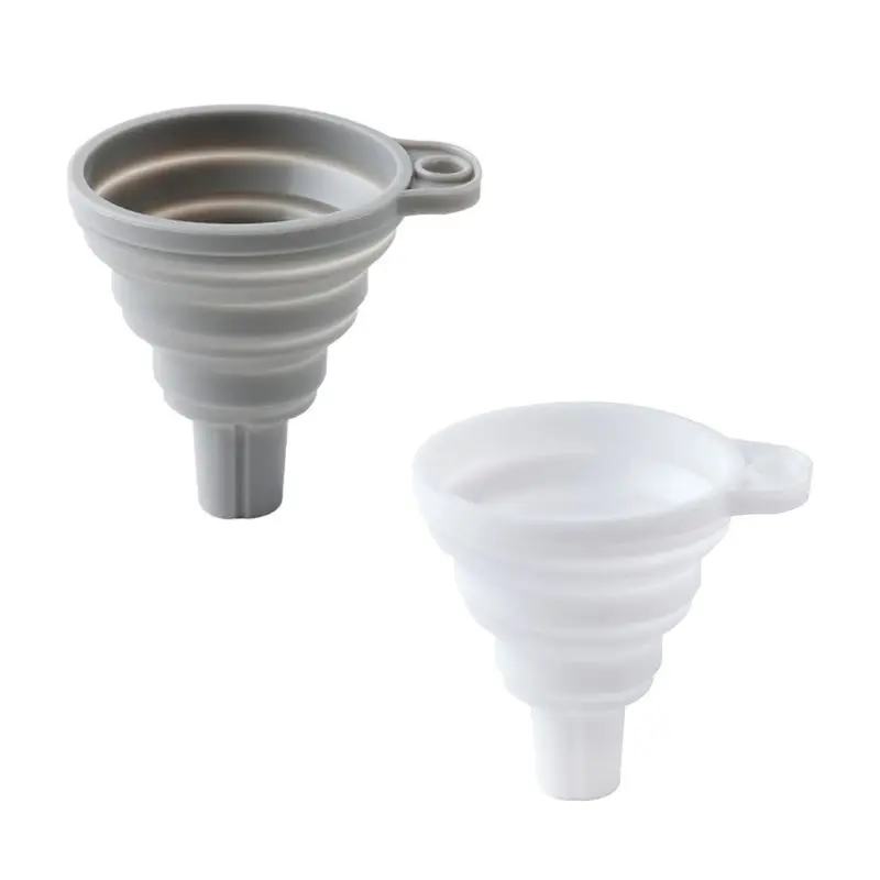

Mini Silicone Foldable Liquid Funnel Portable Telescopic Oil Hopper Kitchen Filling Tools