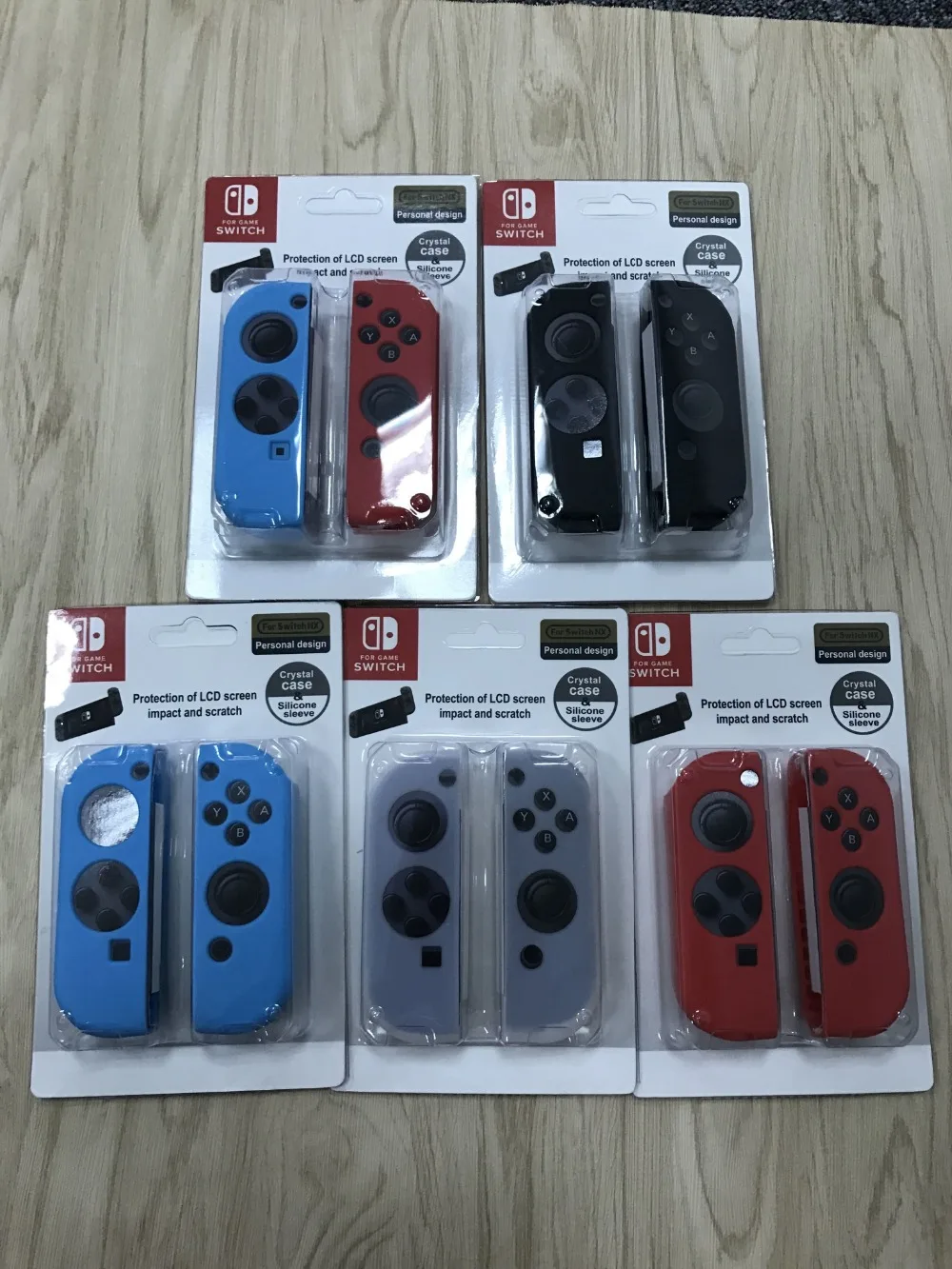 

for nintendo ns switch joy-con controller game pad silicone protect case set