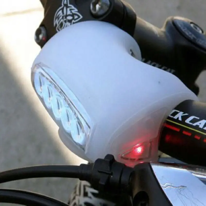2017 г. велосипедный Белый силиконовый 7 светодиодный светильник Передняя защитная
