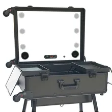 Pro Rolling Studio косметический чехол для макияжа с светильник черный/розовый музыкальный динамик Мультимедиа косметическая коробка