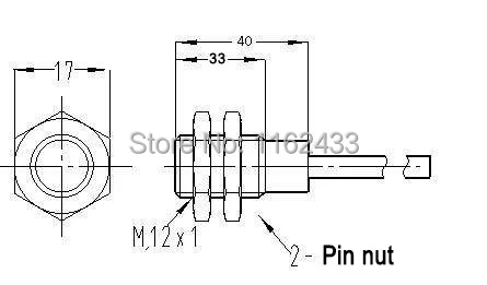 NJK-5002 series hall effect sensor drawing