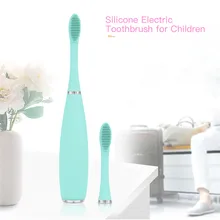Elektryczna soniczna szczoteczka do zębów silikonowy wodoodporny dziecięca szczoteczka do zębów USB szczoteczka do zębów z akumulatorem dla dzieci pielęgnacja jamy ustnej + 2 sztuk głowice szczotek
