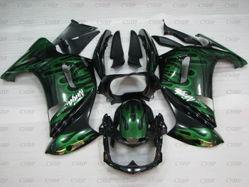 

ER-6F 08 07 Fairings ER6F 2006 - 2008 Green Flame Full Body Kits EX 650 2007 Abs Fairing