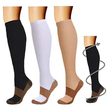 Компрессионные носки для женщин, мужчин, скалолазания, бега, велоспорта, зимние спортивные носки, носки для путешествий ниже колена, высокие носки,# 2s27FN