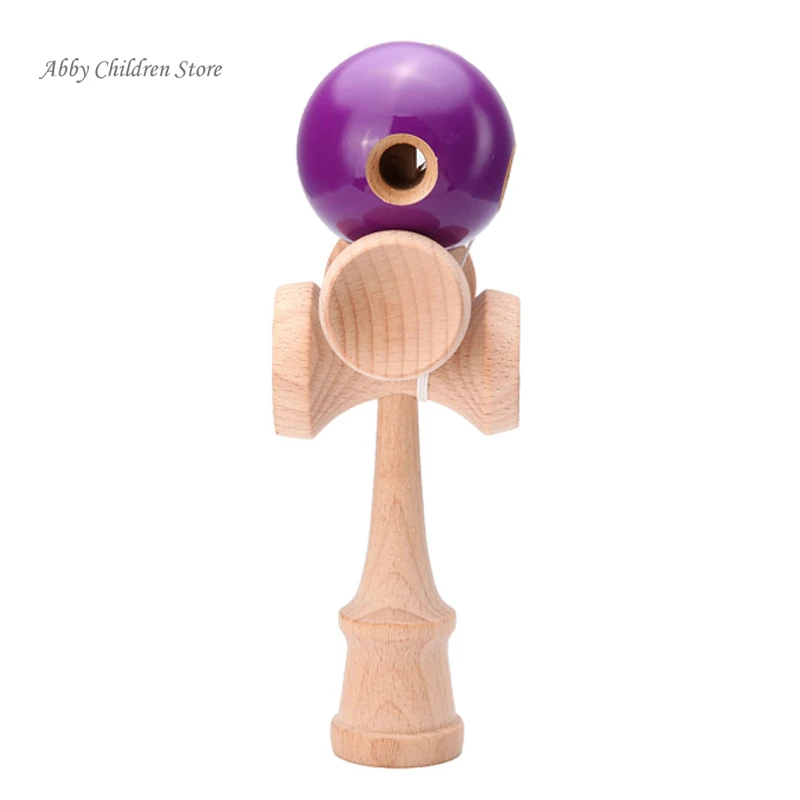 Abbyfrank 5 отверстий 5 чашка деревянная Kendama Традиционная игрушка мяч игра PU крашеный пляжный Kendama мячик для жонглирования подарок для детей и взрослых