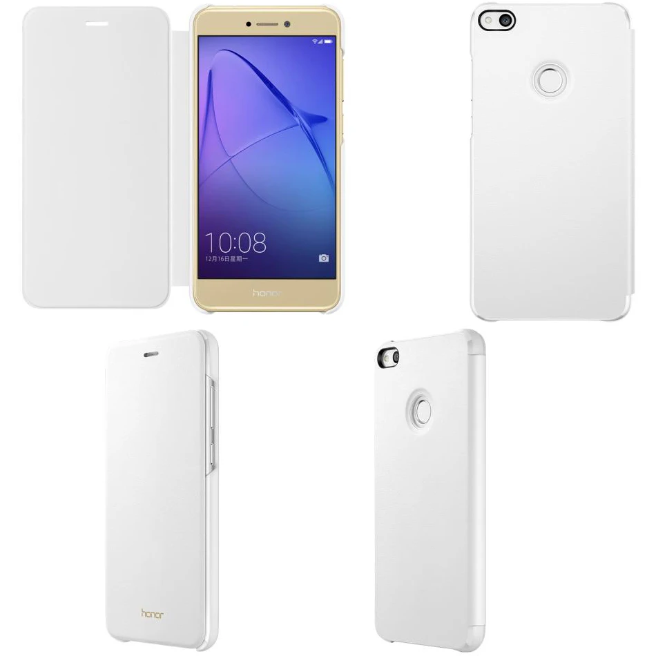 2017 Новый оригинальный официальный Huawei Honor 8 Lite/Youth кожаный флип чехол Премиум PU