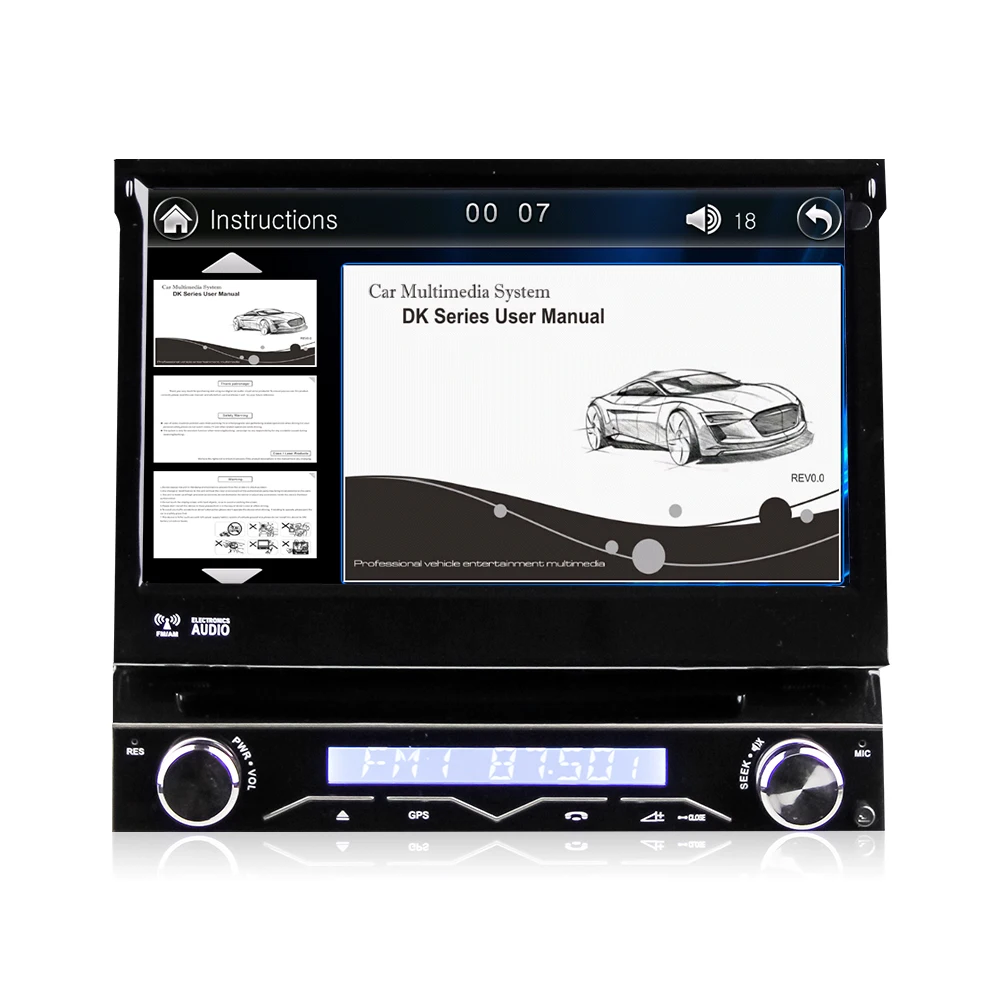 Eunavi Single 1 Din 7 ''автомобильный Dvd плеер авторадио Автомобильный Gps навигатор для