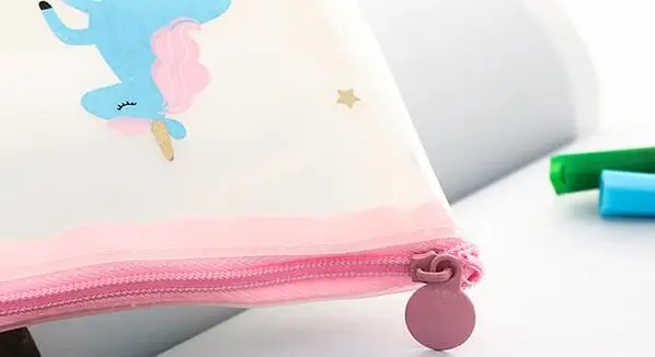 Милый прозрачный карандаш Lytwtw's Kawaii 1 шт. сумка из ПВХ для школы стационарные
