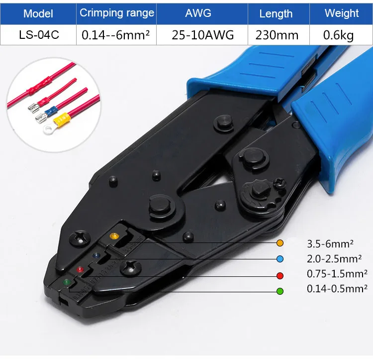 RV SV BV Предварительно изолированный терминал коннекторный обжим плоскогубцы 0,14-6 мм2 трубчатый кабель пресс инструмент термоусадочная прикладочная проволока Обжимные Щипцы для соединений