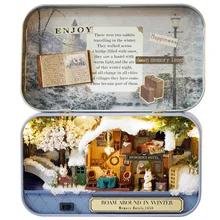 Ручной работы кукольный дом мебель DIY Миниатюрный Кукольный дом 3D деревянный макеты кукольного домика игрушки для детей на Рождество подарок на день рождения