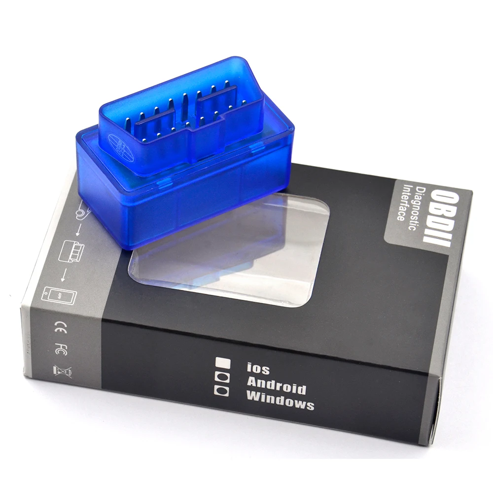 Автомобильный диагностический мини сканер OBD2 Eml327 V1.5 25k80 Bluetooth адаптер для Android/ПК