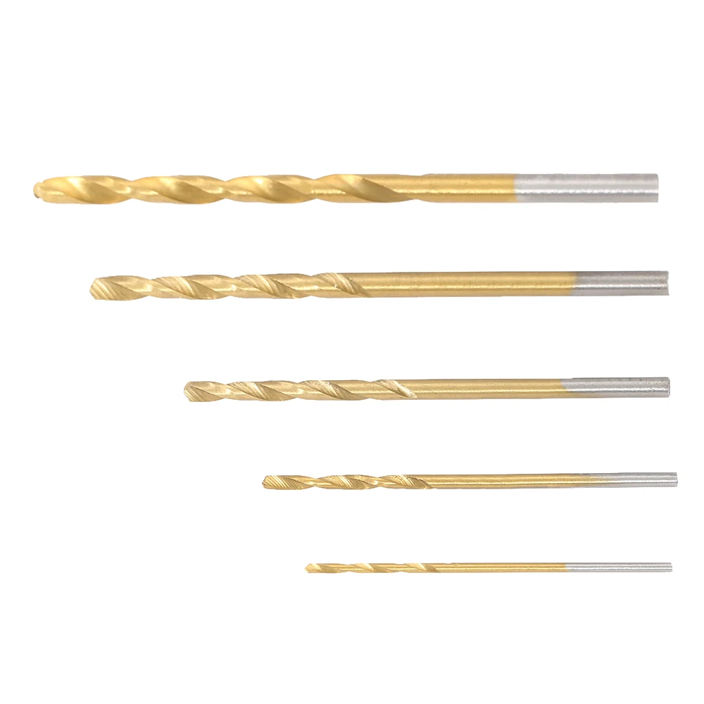 50Pcs Titanium Coated Drill Bits HSS High Speed Steel Drill Bits Set Tool High Quality Power Tools 1/1.5/2/2.5/3mm