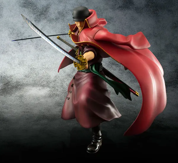 9 дюймов Аниме One Piece DX Film Z Roronoa Battle Dress in red Zoro ПВХ 23 см экшн фигурка коллекционная