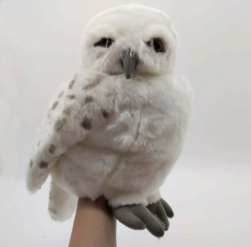 

Wizarding World Of Harry Potter Snowy Owl Hedwig Puppet Rotating Head with voice