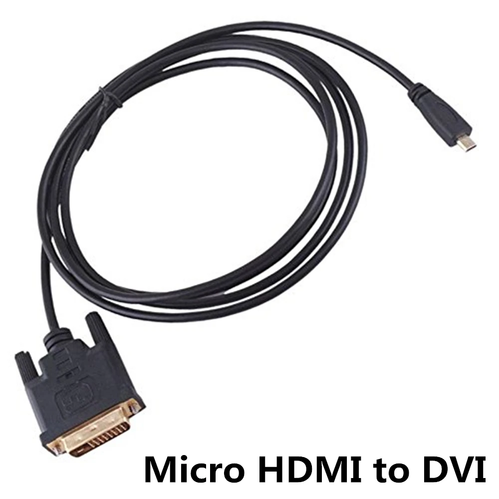 Micro кабель HDMI-DVI Plug and Play анти-износ сильная гибкость DVI-D 24+ 1 контактный кабель 1 м 1,8 м для ПК планшета ТВ камеры