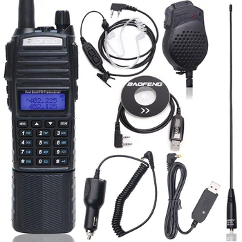 

Baofeng UV-82 Walkie Talkie 3800mAh Battery UV 82 Portable Two way Radio Dual PTT Ham CB Radio Station VHF UHF UV82 Hunting Tran