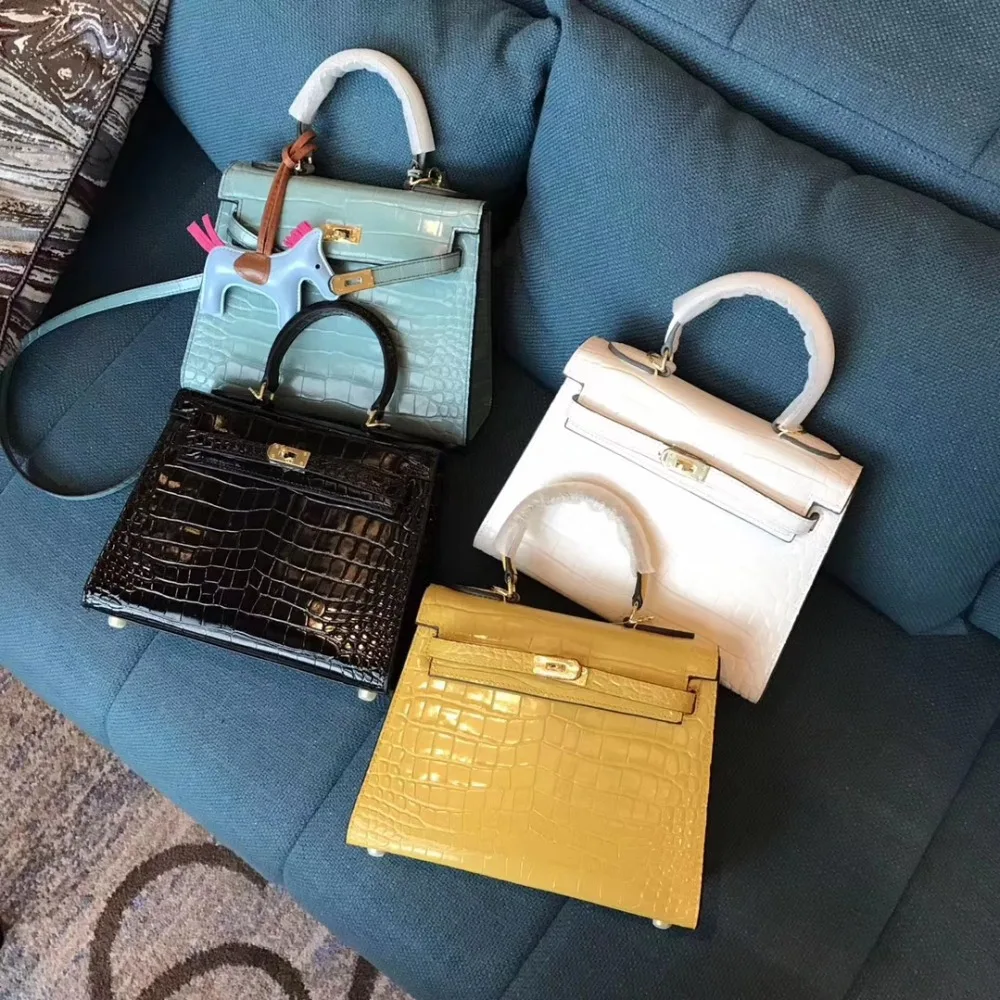 

Luxury brand 2019 the new style allligator temperament cow genuine leather handbag & one shoulder and crossbody women bag