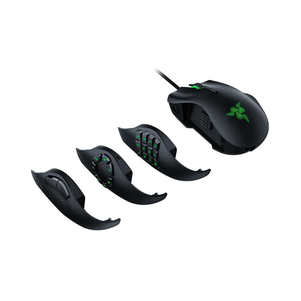 Razer Нага Проводная игровая мышь Мыши 16000 Точек на дюйм оптический Сенсор насыщенности цвета RGB Освещение 2/7/12 кнопка механические коммутаторы Gaming Keyboard Мышь