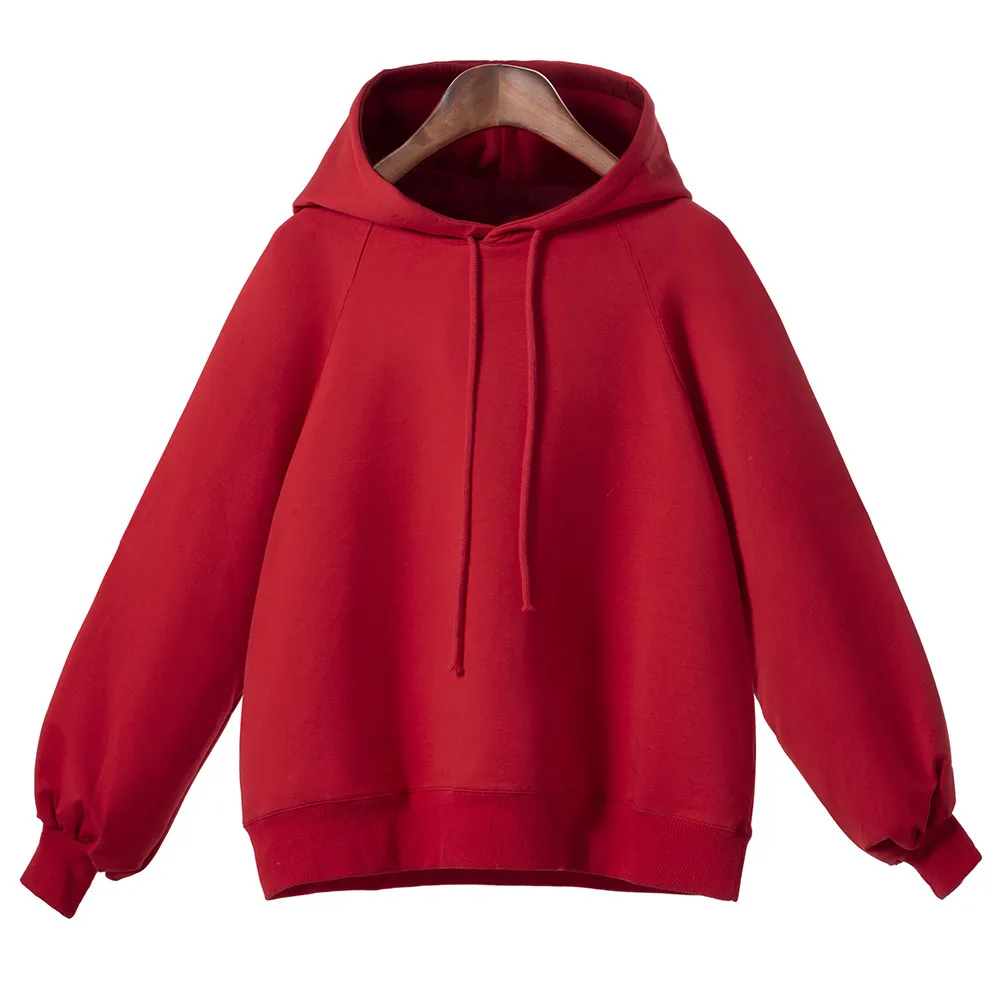 

2019 Women Hooded Casual Lantern Sleeve Sweatshirt Women's Long Sleeve Loose Thin Hooded S-5XL L0718